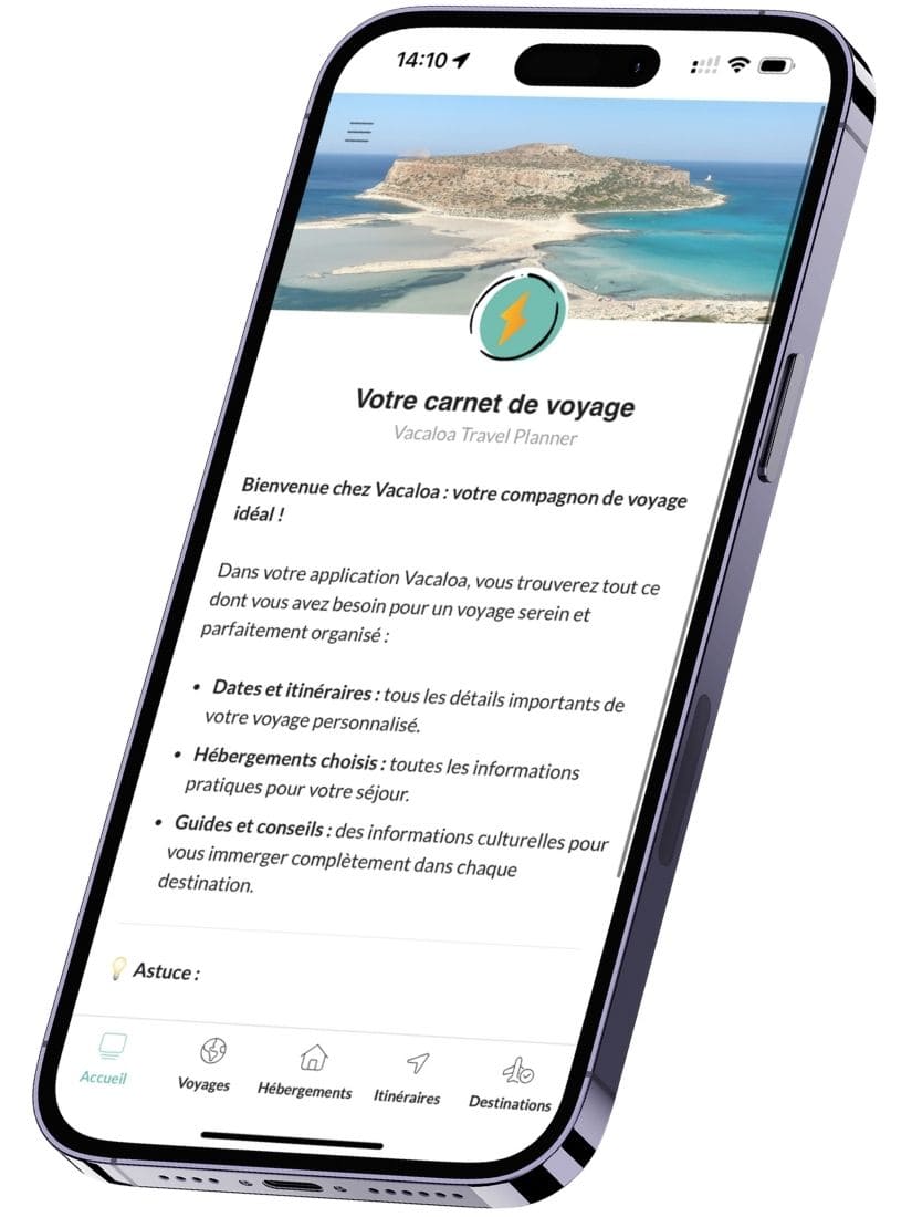 Votre carnet de voyage digital sur l'application mobile Vacaloa